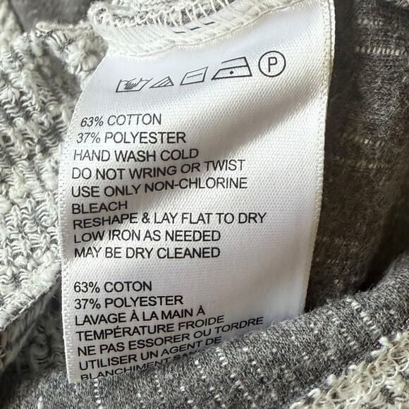 Kimchi Blue V-Neck Knit Crop Top Flutter Sleeve Tie Back Grey White Womens Sz XS - Picture 8 of 10